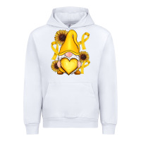 White Childhood Cancer gnome Urban Hoodie - RanaPortraitStore