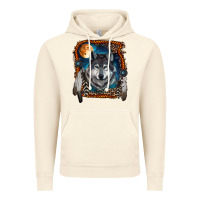 Vintage Artic Wolf And Feathers Vintage Hoodie - RanaPortraitStore
