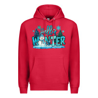 Cardinal hello winter snowman Premium Hoodie - MaliasSmallBusiness