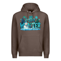 Coffee hello winter snowman Premium Hoodie - MaliasSmallBusiness
