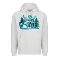 Dove Grey hello winter snowman Premium Hoodie - MaliasSmallBusiness