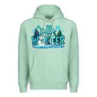 Seafoam hello winter snowman Premium Hoodie - MaliasSmallBusiness