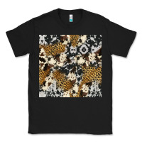 Black cowhide leopard seamless pattern Classic Tee - HRA Design Shop