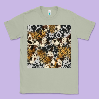 Cowhide Leopard Seamless Pattern Classic Tee Designed By Hra Design Shop