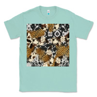 Seafoam cowhide leopard seamless pattern Classic Tee - HRA Design Shop