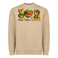 Mushroom peace love juneteenth Heavyweight Sweatshirt - texasbilliewilder