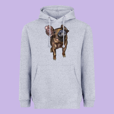Baby Duroc Pig Heavyweight Hoodie Designed By Lillyallendesigns