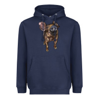 Navy baby duroc pig Heavyweight Hoodie - LillyAllenDesigns