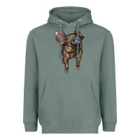 Sage baby duroc pig Heavyweight Hoodie - LillyAllenDesigns