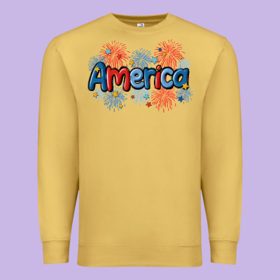 America Premium Sweatshirt Designed By Maliassmallbusiness