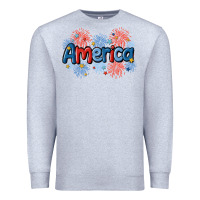 Heather Grey America Premium Sweatshirt - MaliasSmallBusiness
