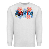 Oatmeal Heather America Premium Sweatshirt - MaliasSmallBusiness