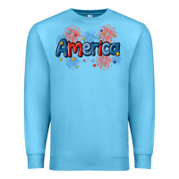 Ocean Blue America Premium Sweatshirt - MaliasSmallBusiness
