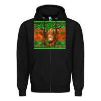 Black st patricks day long haired cow Zipper Hoodie - Jasminsmagicworld