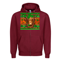 Burgundy st patricks day long haired cow Zipper Hoodie - Jasminsmagicworld