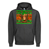 Charcoal Heather st patricks day long haired cow Zipper Hoodie - Jasminsmagicworld