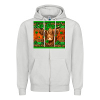 Dove Grey st patricks day long haired cow Zipper Hoodie - Jasminsmagicworld