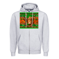 Heather Grey st patricks day long haired cow Zipper Hoodie - Jasminsmagicworld