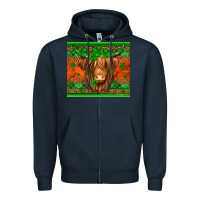 Navy st patricks day long haired cow Zipper Hoodie - Jasminsmagicworld