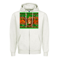 Oatmeal Heather st patricks day long haired cow Zipper Hoodie - Jasminsmagicworld