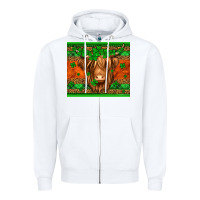 White st patricks day long haired cow Zipper Hoodie - Jasminsmagicworld