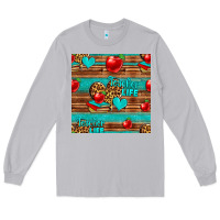 Moon Dust teacher life seamless pattern Long Sleeve Tee - HRA Design Shop