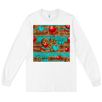 White teacher life seamless pattern Long Sleeve Tee - HRA Design Shop