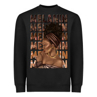 Black melanin melanin melanin with afro girl Heavyweight Sweatshirt - texasbilliewilder
