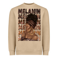 Mushroom melanin melanin melanin with afro girl Heavyweight Sweatshirt - texasbilliewilder