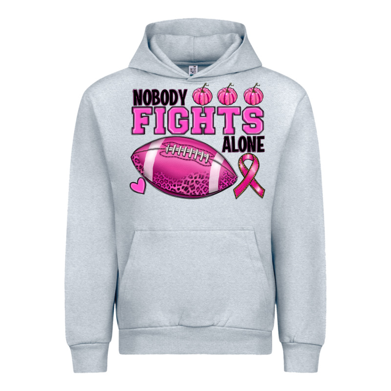 Nobody Fights Alone Breast Cancer Urban Hoodie by RanaPortraitStore | Teevron