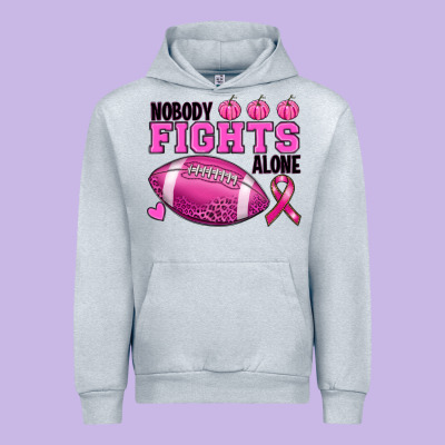 Nobody Fights Alone Breast Cancer Urban Hoodie Designed By Ranaportraitstore