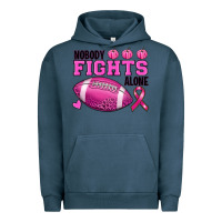 Pigment Midnight Navy Nobody Fights Alone Breast Cancer Urban Hoodie - RanaPortraitStore