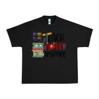 Black teach love inspire Urban Heavy Tee - BarkalooDesign