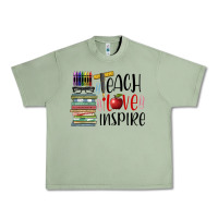 Oil Green teach love inspire Urban Heavy Tee - BarkalooDesign