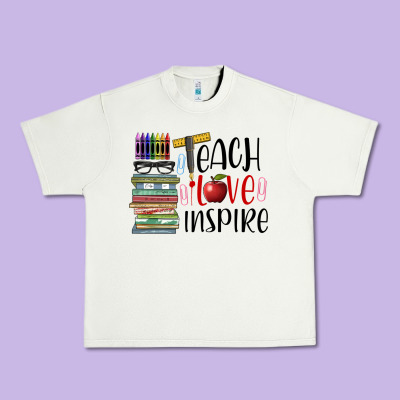 Teach Love Inspire Urban Heavy Tee Designed By Barkaloodesign