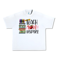 White teach love inspire Urban Heavy Tee - BarkalooDesign