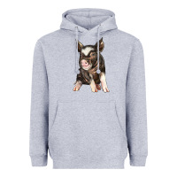 Heather Grey baby berkshire pig Heavyweight Hoodie - LillyAllenDesigns