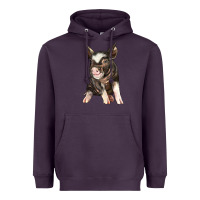 Plum baby berkshire pig Heavyweight Hoodie - LillyAllenDesigns