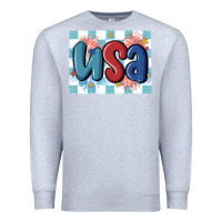 Heather Grey usa retro Premium Sweatshirt - MaliasSmallBusiness