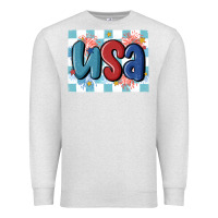 Oatmeal Heather usa retro Premium Sweatshirt - MaliasSmallBusiness