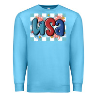 Ocean Blue usa retro Premium Sweatshirt - MaliasSmallBusiness