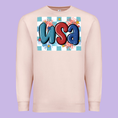 Usa Retro Premium Sweatshirt Designed By Maliassmallbusiness