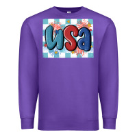 Purple usa retro Premium Sweatshirt - MaliasSmallBusiness