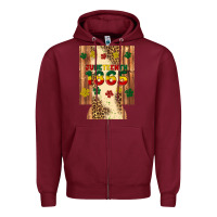 Burgundy juneteenth 1865 12 oz can cooler (regular) Zipper Hoodie - Artiststas