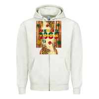 Oatmeal Heather juneteenth 1865 12 oz can cooler (regular) Zipper Hoodie - Artiststas