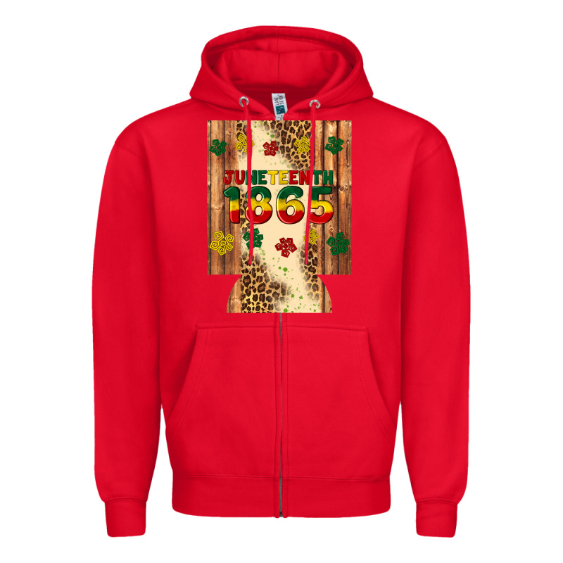 Juneteenth 1865 12 Oz Can Cooler (regular) Zipper Hoodie by Artiststas | Teevron