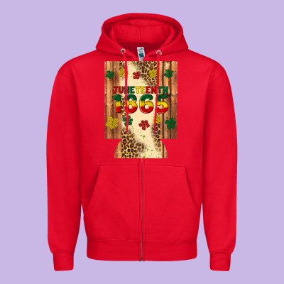Juneteenth 1865 12 Oz Can Cooler (regular) Zipper Hoodie Designed By Artiststas