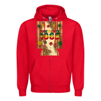 Red juneteenth 1865 12 oz can cooler (regular) Zipper Hoodie - Artiststas