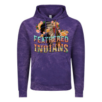 Cloud Purple feathered indians Vintage Hoodie - texasbilliewilder