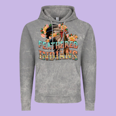 Vintage Hoodie feathered indians